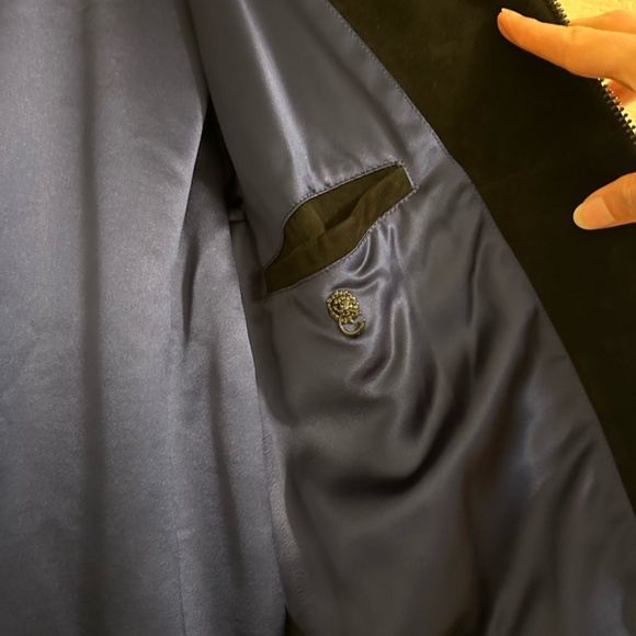 Men's Black Leather Bomber Jacket - Picture 4 of 5